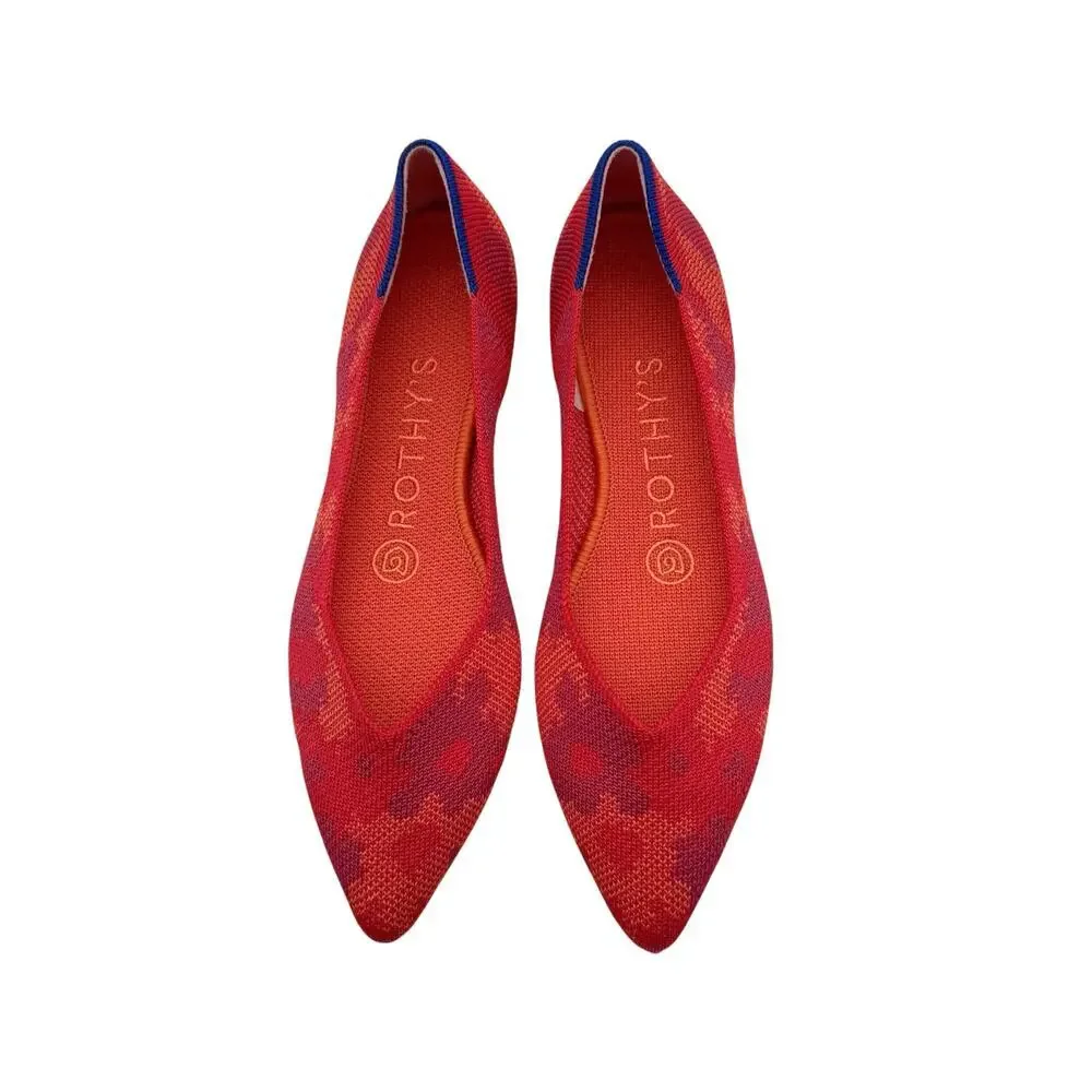 Rothy's The Point‎ Red Botanicamo Limited Edition Rare Size 5